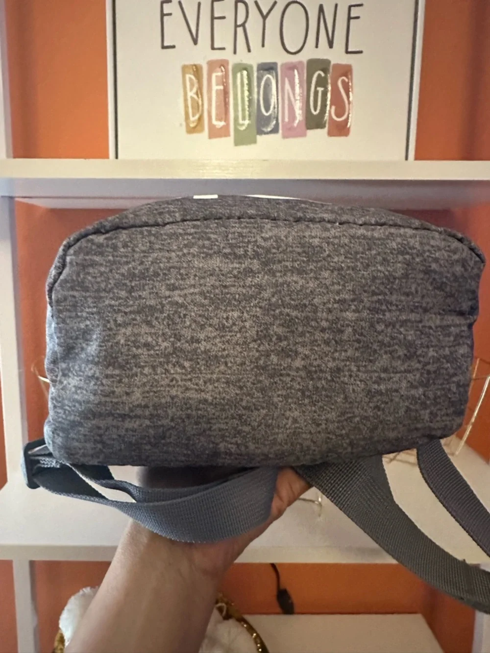 ADIDAS Heather Gray Mini Backpack - Picture 5 of 6